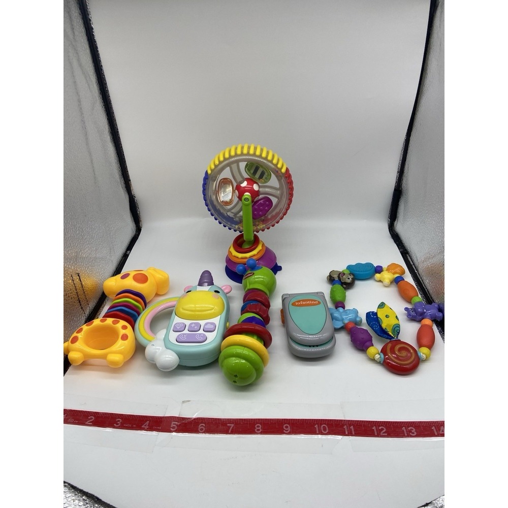 Infantino Nuby Baby Toys Ferris Wheel Caterpillar Giraffe Unicorn Phone Rattle